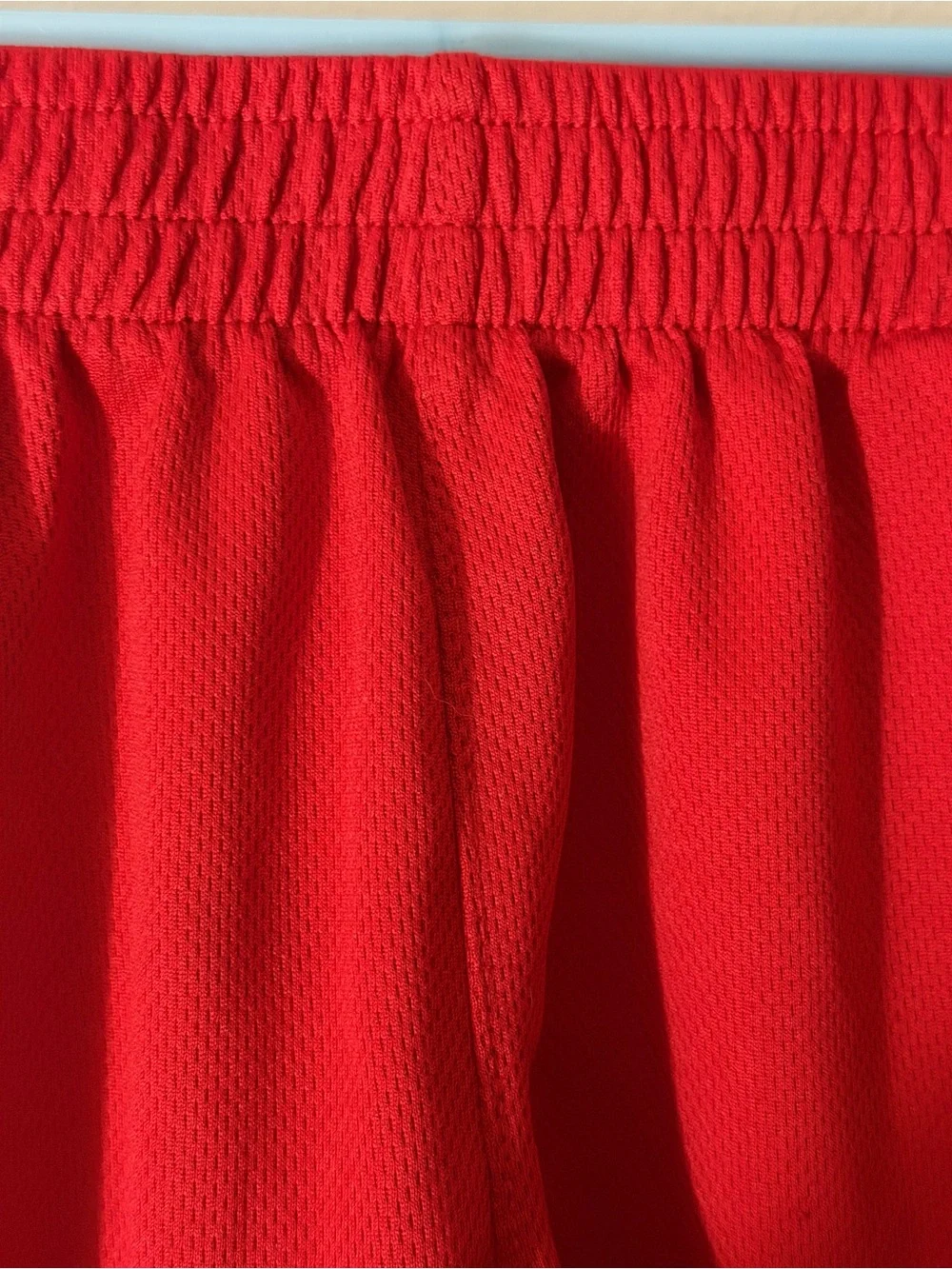 Nike Kids Red Athletic Mesh Shorts with White Logo 6